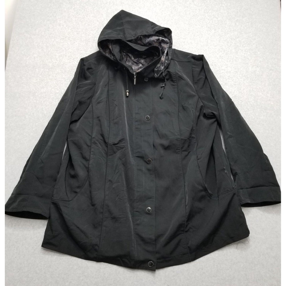 PA‎ Originals Jacket Womens 2X Black Pockets Zip Hooded